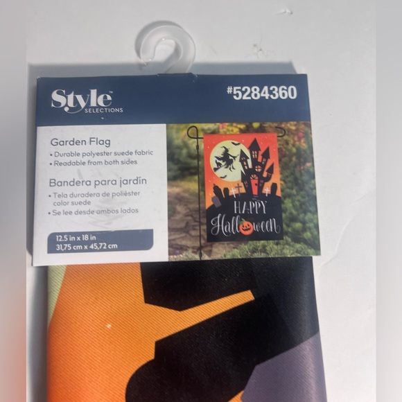 Style Selections Happy Halloween Garden Flag 12.5" x 18" Double Sided - Picture 1 of 3
